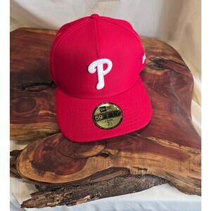 Philadelphia Phillies MLB New Era Red White 59Fifty 7 1/4 Fitted Hat Cap New